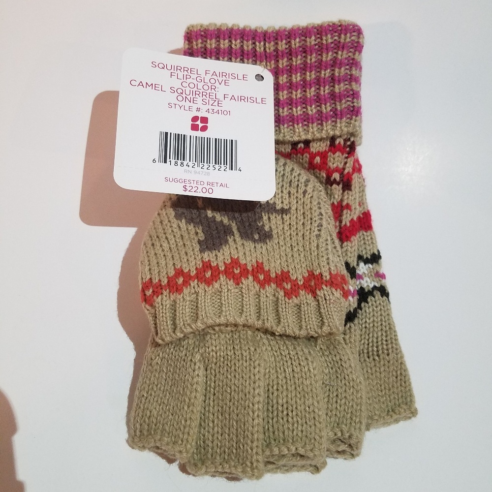 Dearfoams Woman's Jacquard  Flip-Gloves pair
